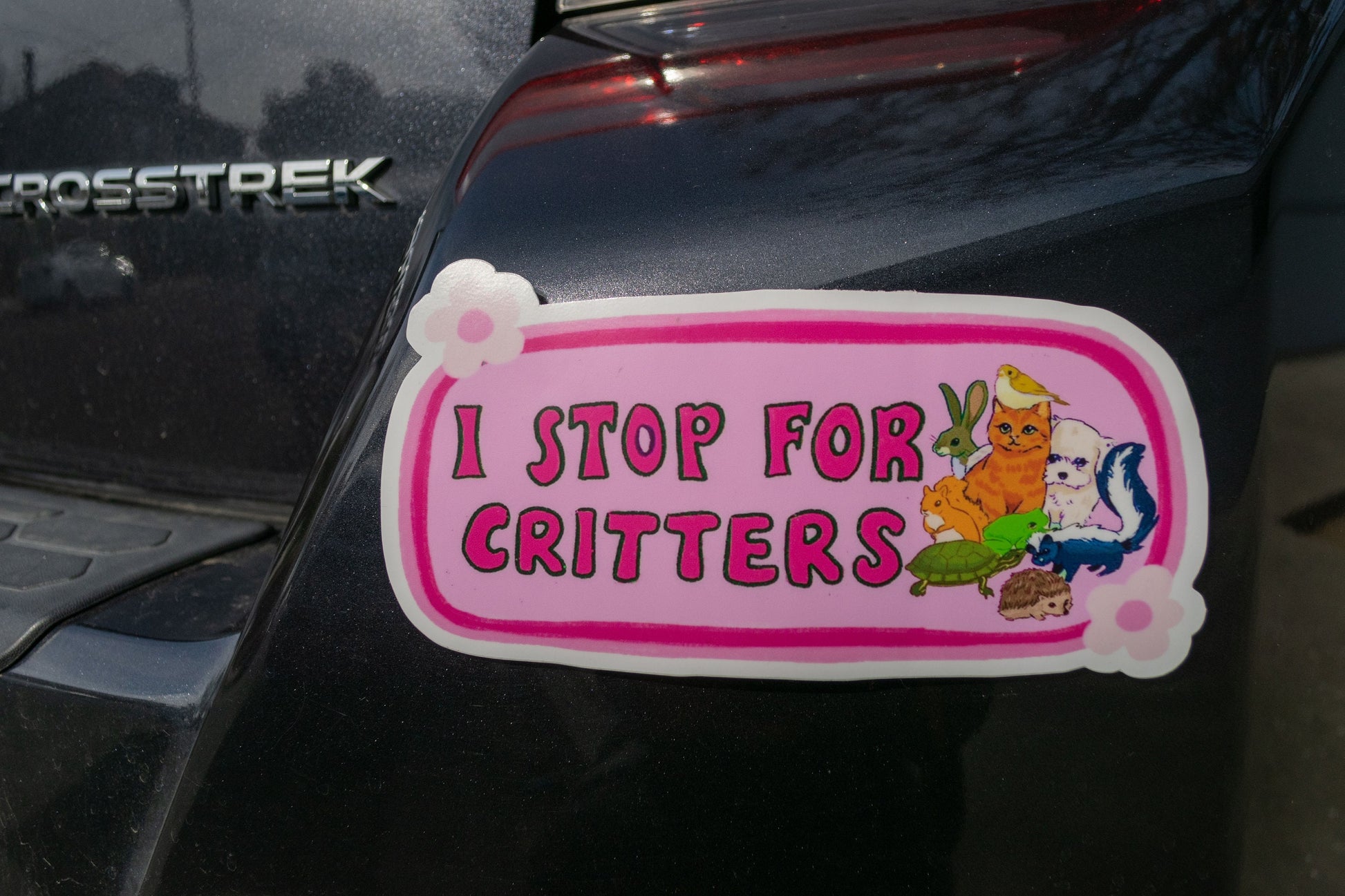 I Stop For Critters Bumper Sticker | Animal Lover Sticker | Stickers for Car | Bumper Stickers | Waterproof Stickers | Stickers