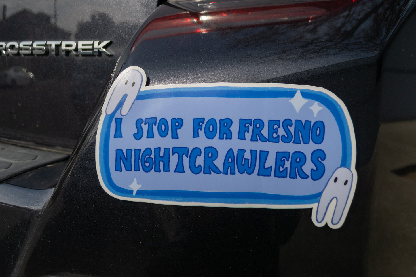 I Stop for Fresno Nightcrawlers Bumper Sticker | Fresno Nightcrawler Sticker | Stickers for Car | Cryptids