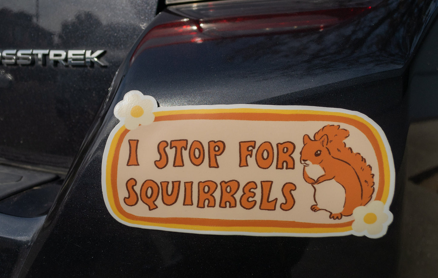 I Stop For Squirrels Bumper Sticker | Squirrel Sticker | Stickers for Car | Bumper Stickers | Waterproof Stickers | Stickers