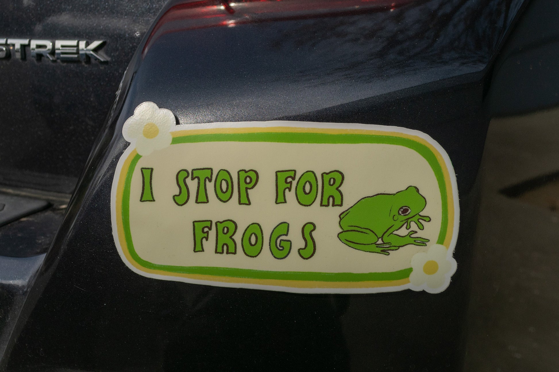 I Stop For Frogs Bumper Sticker | Frog Sticker | Stickers for Car | Bumper Stickers | Waterproof Stickers | Stickers