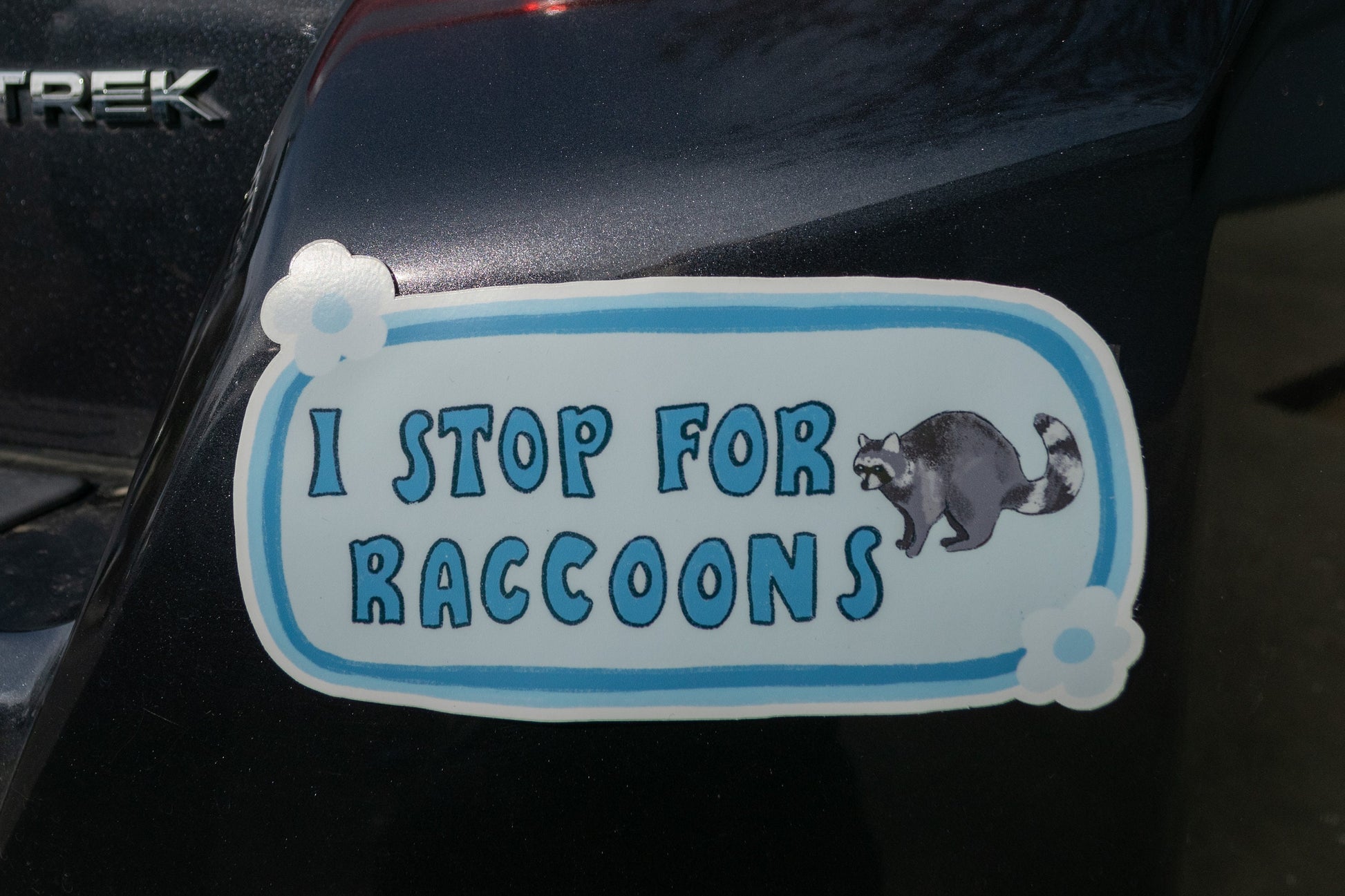 I Stop For Raccoons Bumper Sticker | Raccoon Sticker | Stickers for Car | Bumper Stickers | Waterproof Stickers | Stickers