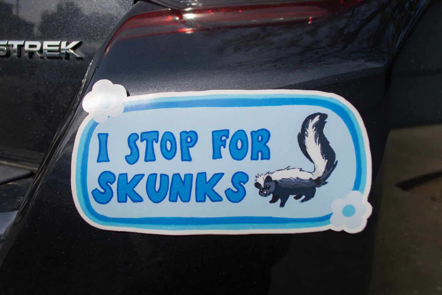 I Stop For Skunks Bumper Sticker | Skunk Sticker | Stickers for Car | Bumper Stickers | Waterproof Stickers | Stickers