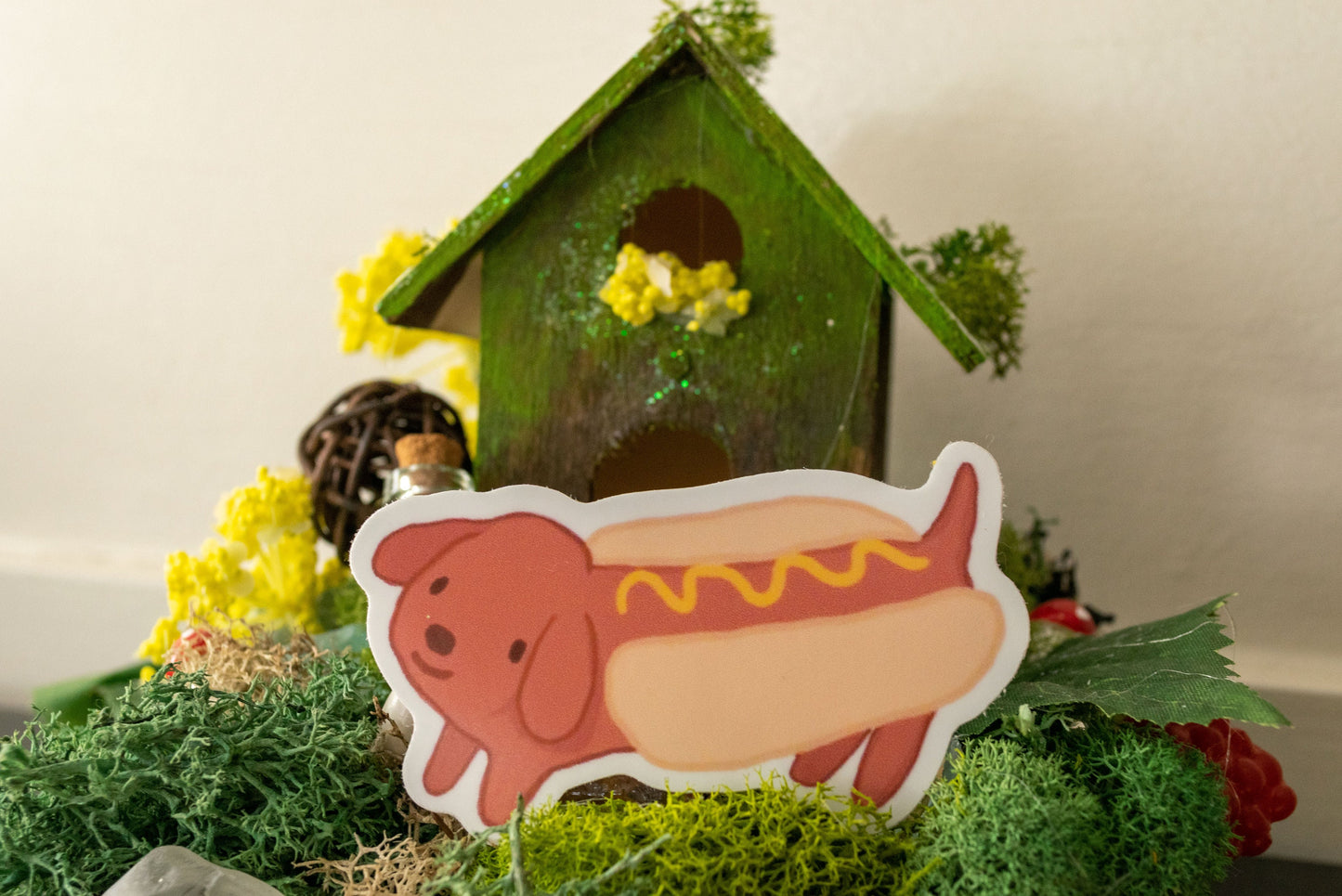 Hotdog Dog Sticker | Stickers for Hydroflask | Laptop Stickers | Waterproof Stickers | Puppy Sticker | Weiner Dog Sticker