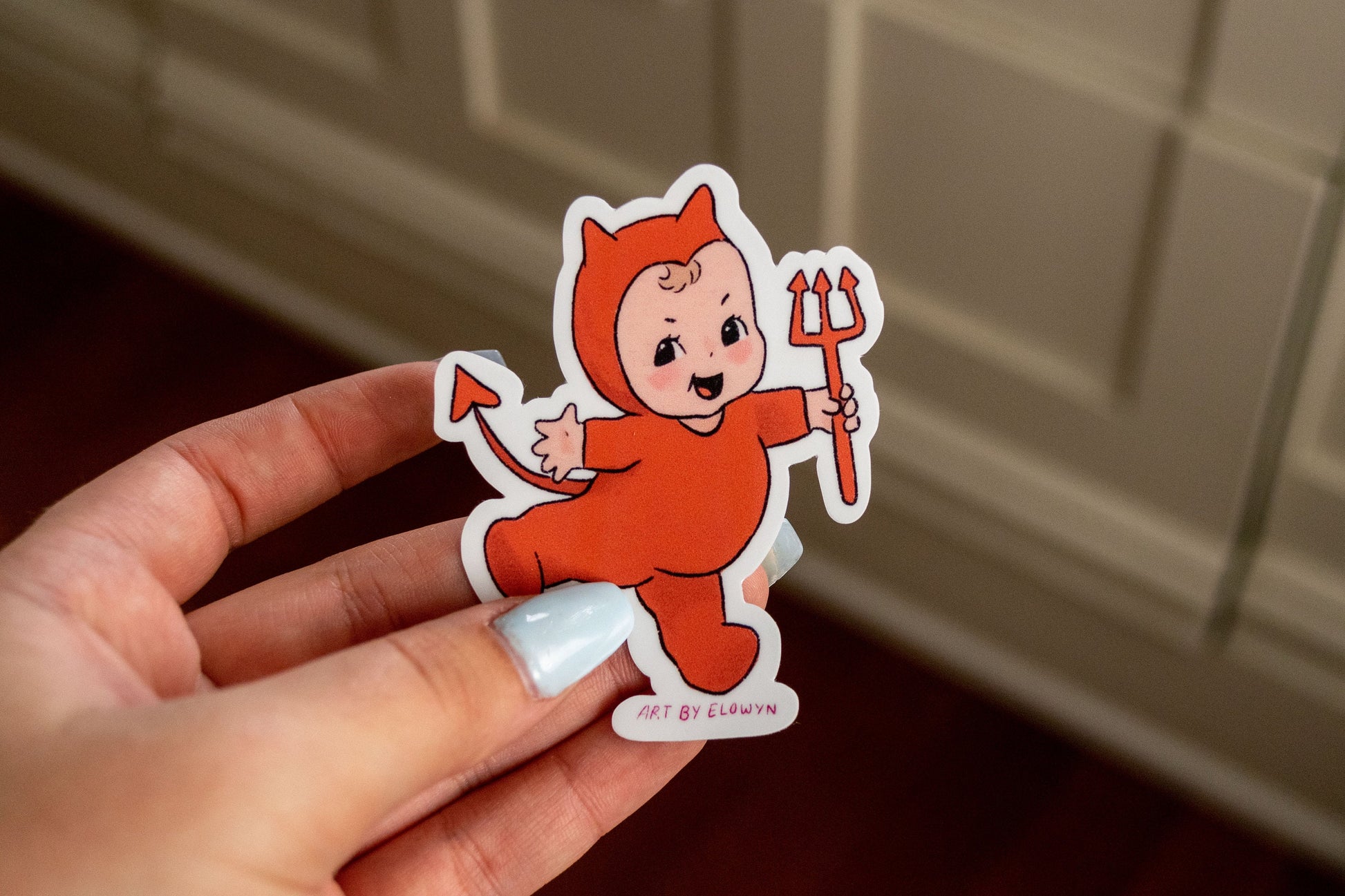 Angel and Devil Sticker | Waterproof Sticker | Laptop Stickers | Stickers for Hydroflask | Kewpie Sticker