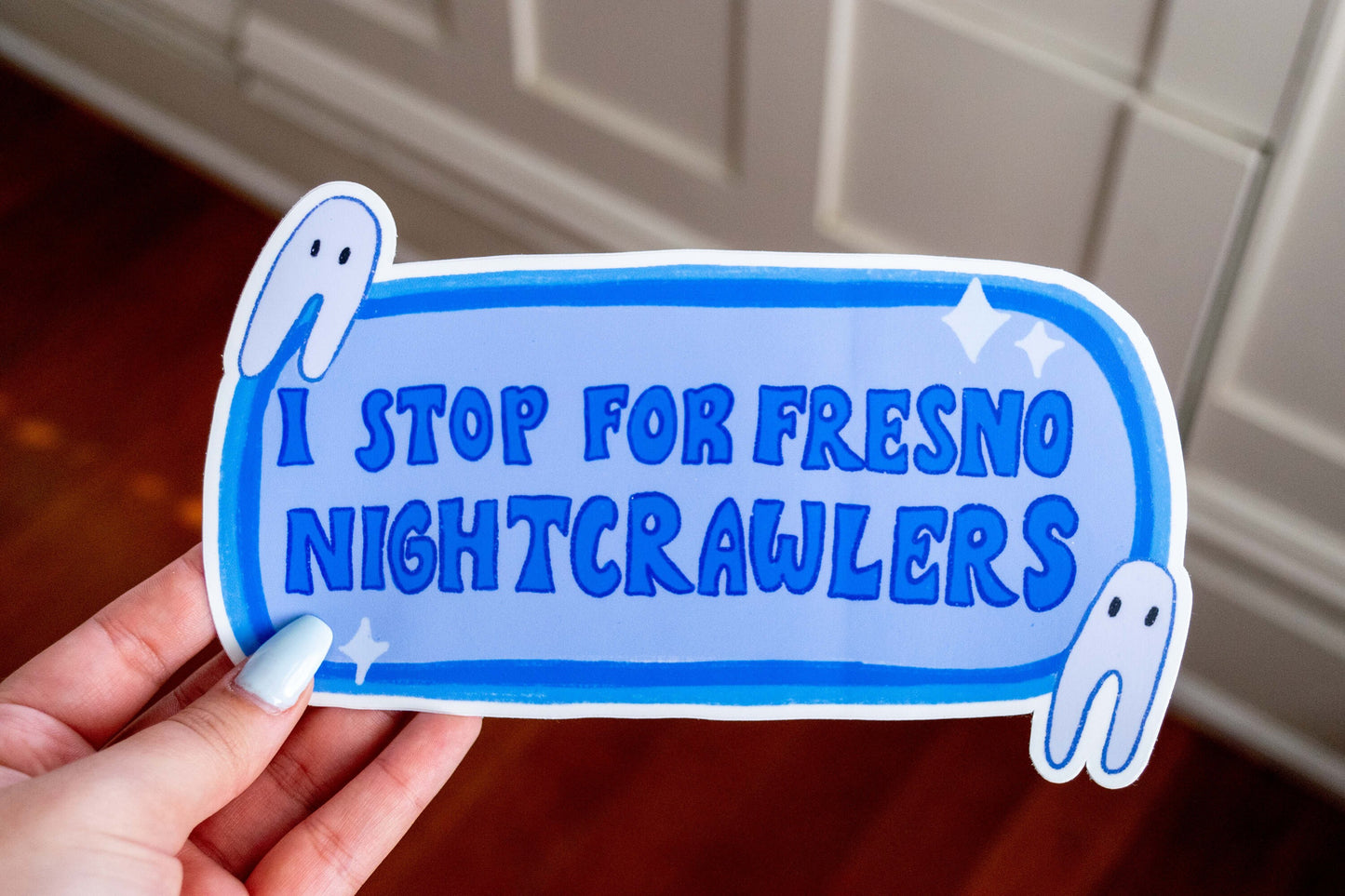 I Stop for Fresno Nightcrawlers Bumper Sticker | Fresno Nightcrawler Sticker | Stickers for Car | Cryptids