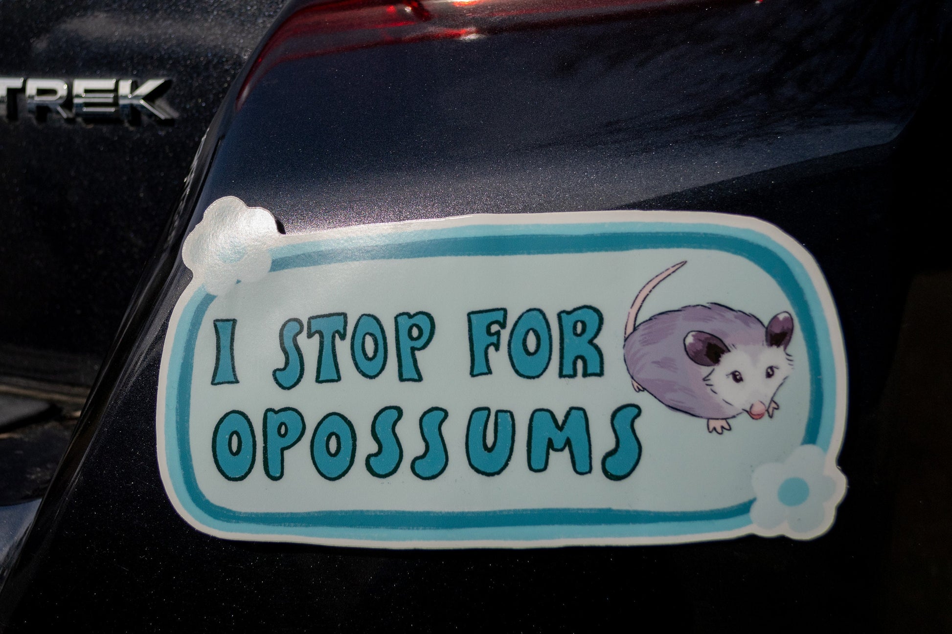 I Stop For Opossums Bumper Sticker | Possum Sticker | Stickers for Car | Bumper Stickers | Waterproof Stickers | Stickers