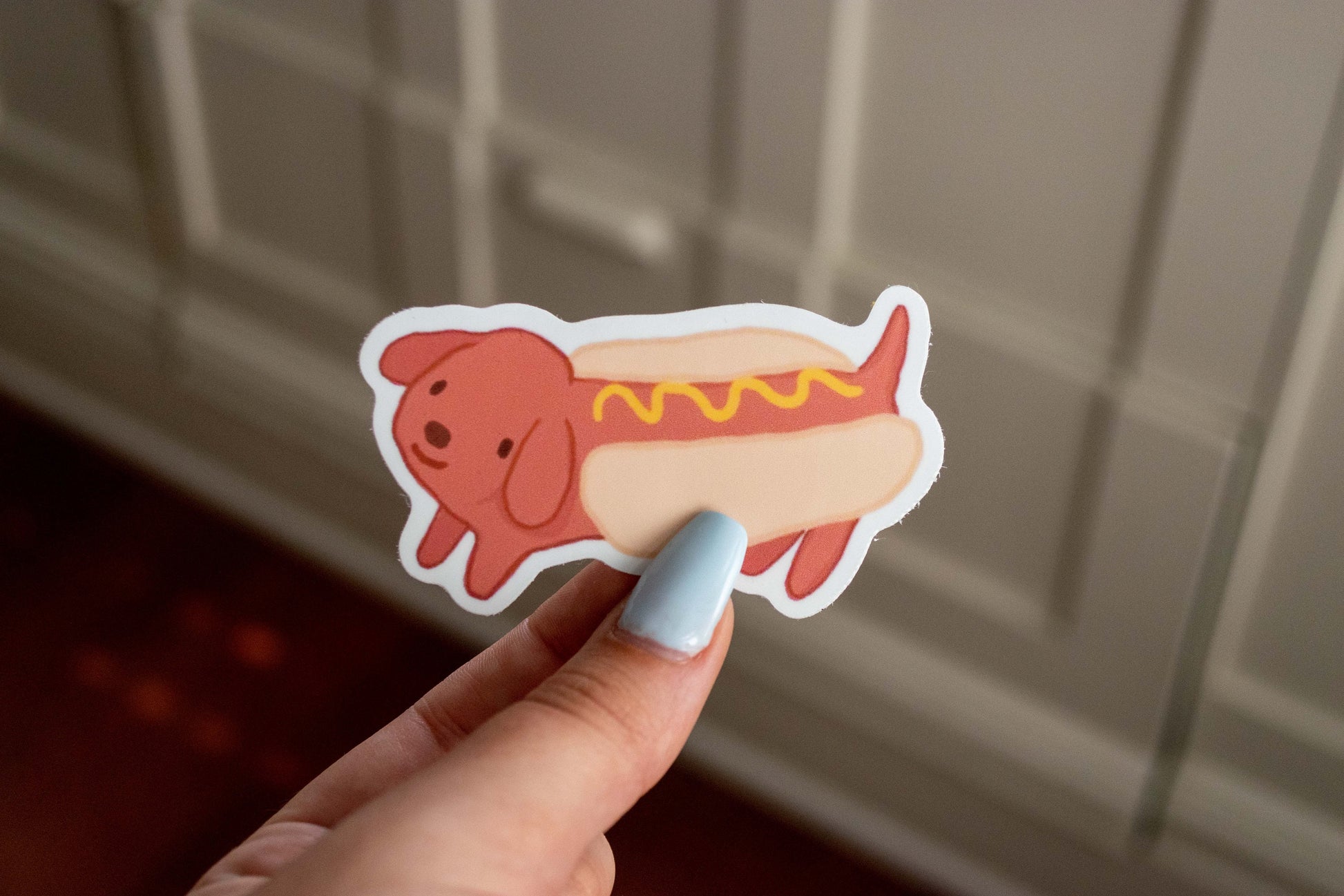 Hotdog Dog Sticker | Stickers for Hydroflask | Laptop Stickers | Waterproof Stickers | Puppy Sticker | Weiner Dog Sticker