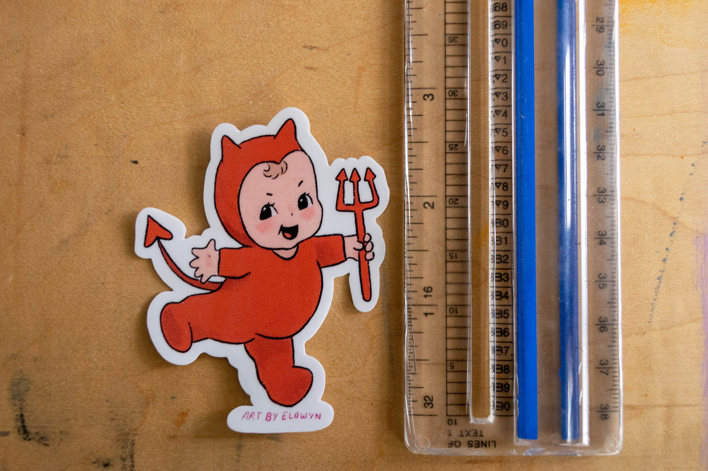 Angel and Devil Sticker | Waterproof Sticker | Laptop Stickers | Stickers for Hydroflask | Kewpie Sticker