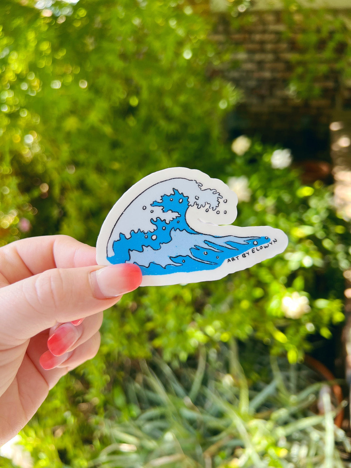 Sea Water Rising Sticker Ocean Wave Sticker – Art by Elowyn