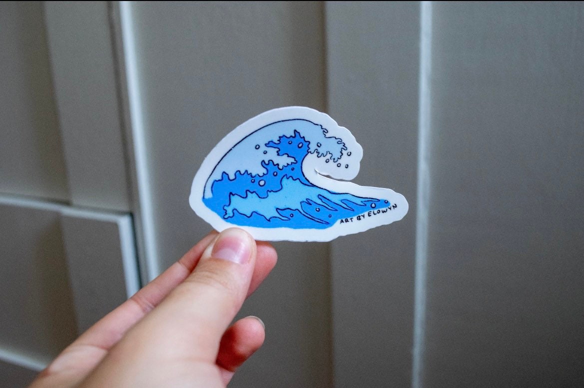 Ocean Wave Sticker | Sea Sticker | Beach Sticker | Waterproof Stickers | Laptop Stickers | Stickers for Hydroflask