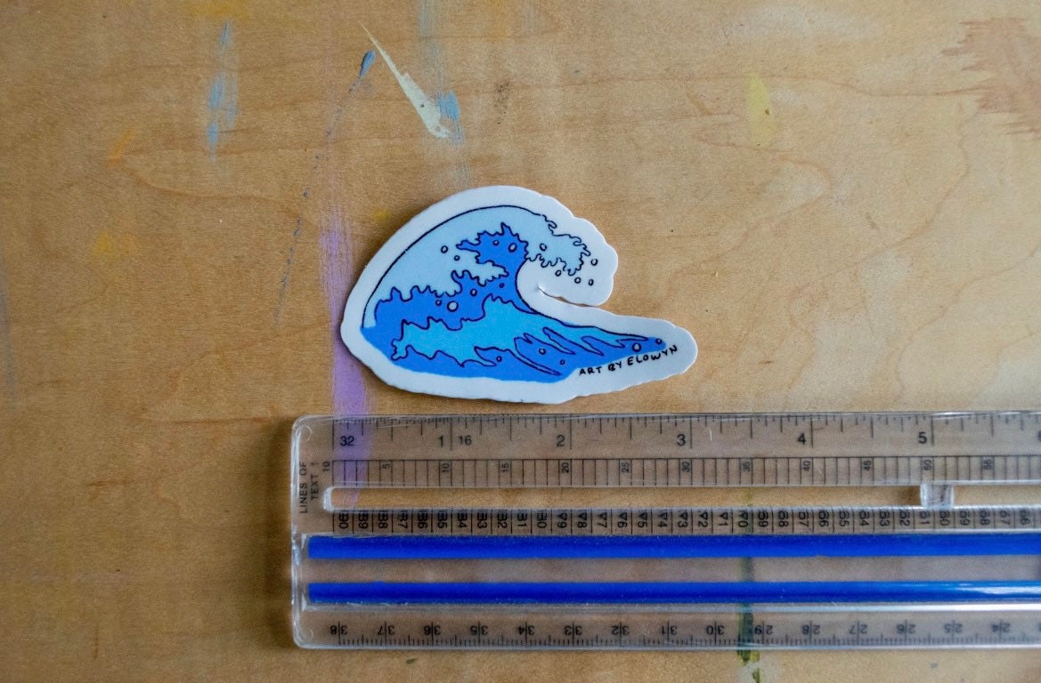 Ocean Wave Sticker | Sea Sticker | Beach Sticker | Waterproof Stickers | Laptop Stickers | Stickers for Hydroflask