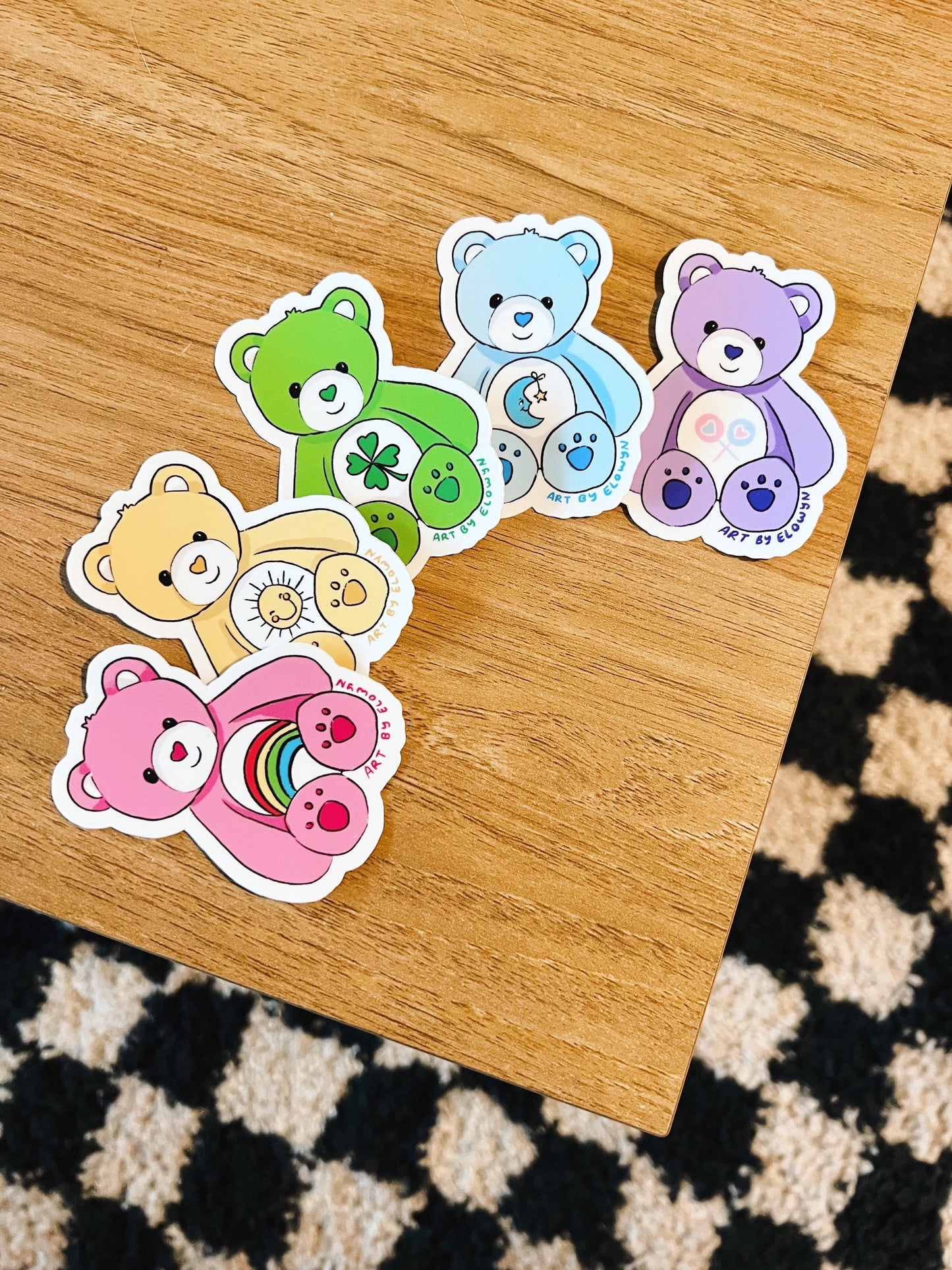 Rainbow Bears Sticker | Waterproof Sticker | Laptop Stickers | Stickers for Hydroflask | Cute Nostalgic Sticker