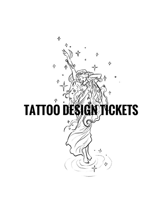 Tattoo Design Ticket | Tattoo Ideas | Tattoo Pass | Tattoo Artwork | Tattoo Ticket | Art By Elowyn Tattoo Pass