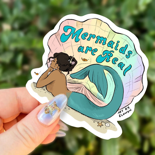 Mermaids Are Real Sticker | Stickers for Hydroflask | Laptop Stickers | Waterproof Stickers | Mermaidcore Stickers