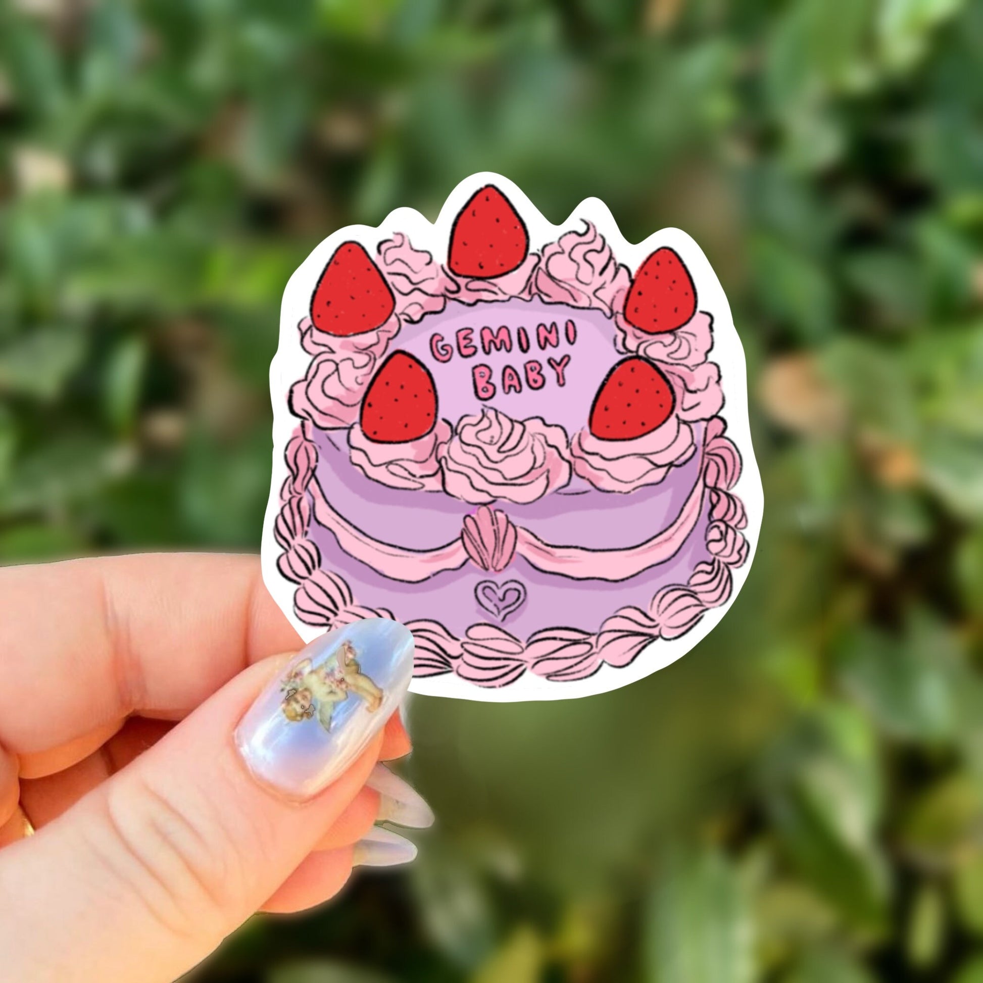 Gemini Cake Stickers | Fancy Cake Stickers | Astrology Stickers | Waterproof Stickers | Vinyl Stickers | Laptop Stickers | Stickers | Zodiac