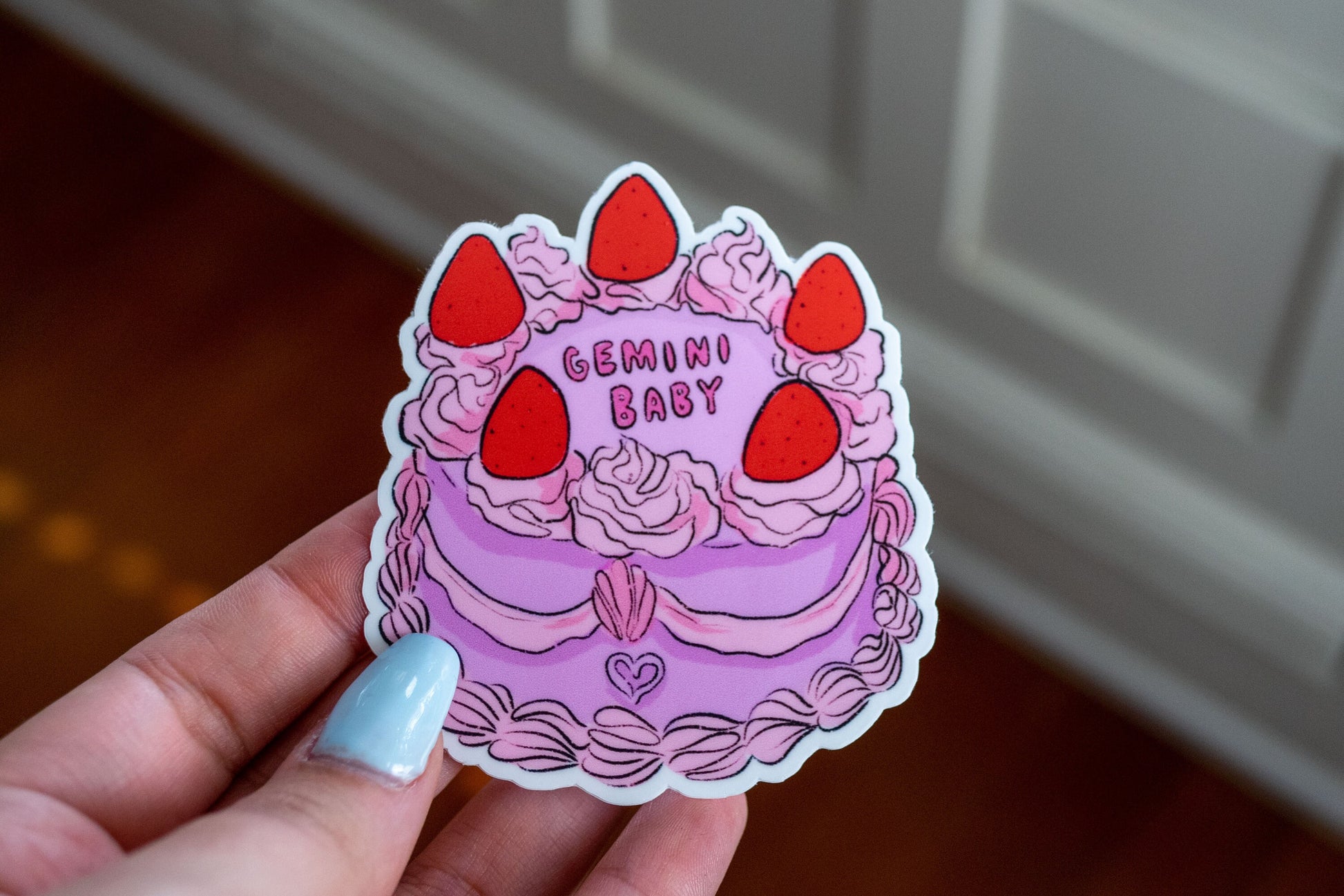 Gemini Cake Stickers | Fancy Cake Stickers | Astrology Stickers | Waterproof Stickers | Vinyl Stickers | Laptop Stickers | Stickers | Zodiac