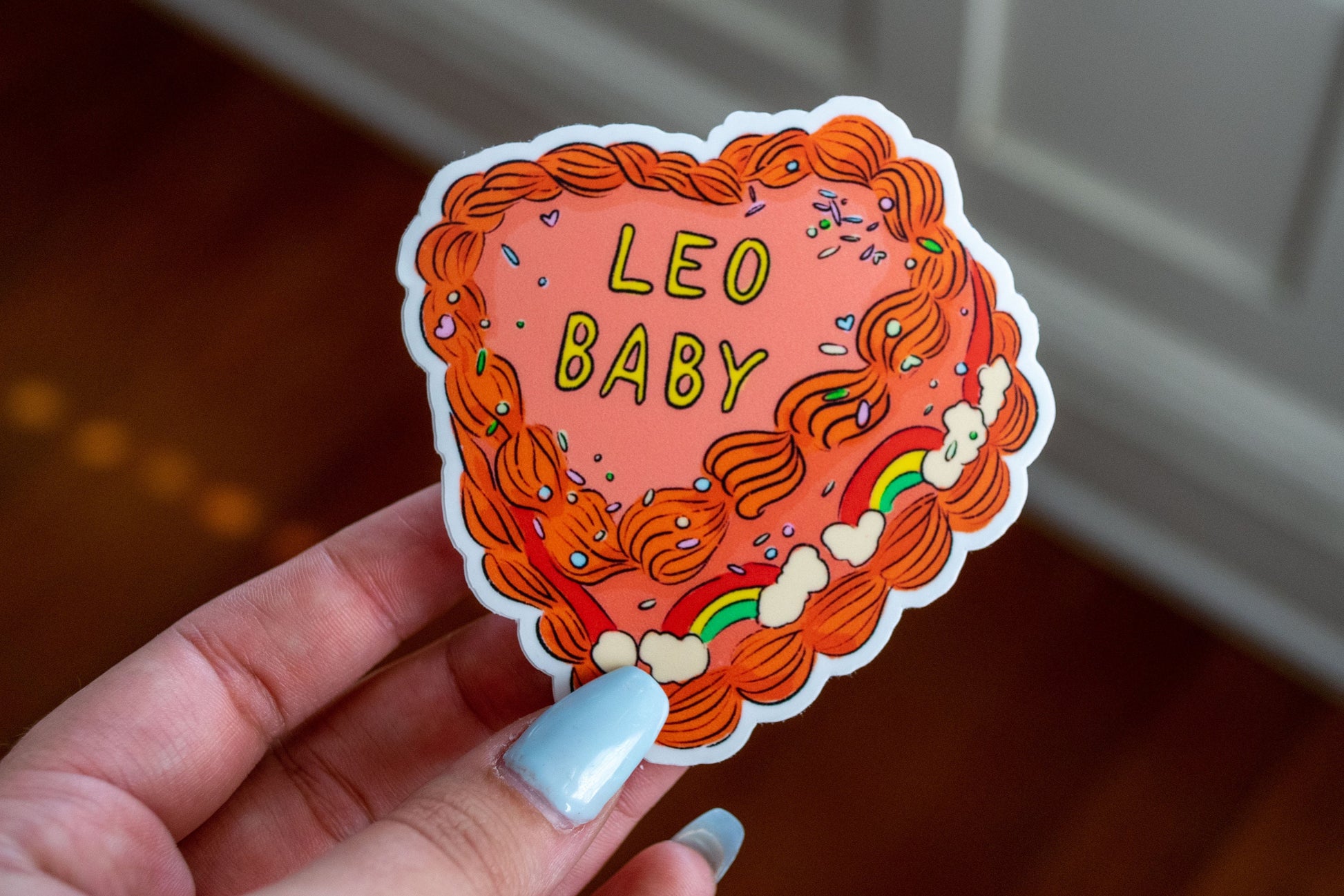 Leo Cake Stickers | Fancy Cake Stickers | Astrology Stickers | Waterproof Stickers | Vinyl Stickers | Laptop Stickers | Stickers | Zodiac