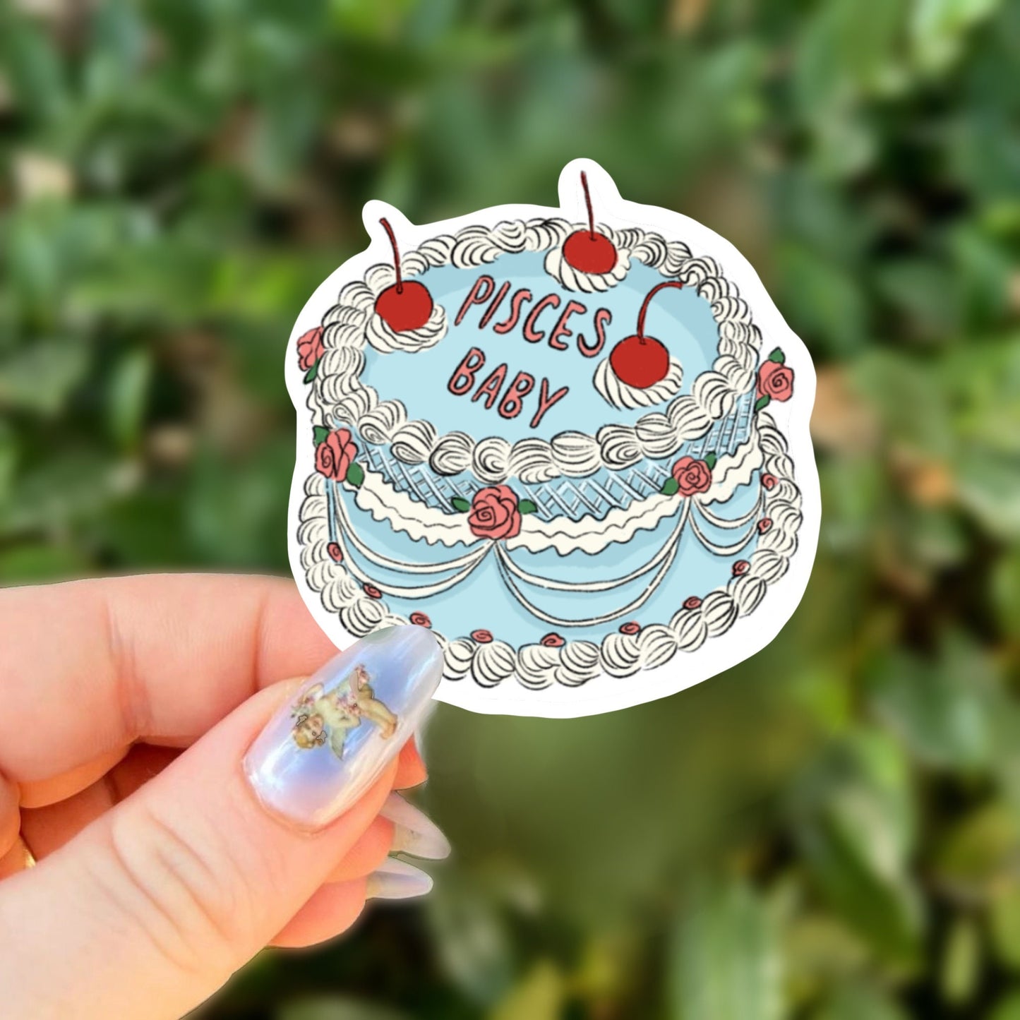 Pisces Cake Stickers | Fancy Cake Stickers | Astrology Stickers | Waterproof Stickers | Vinyl Stickers | Laptop Stickers | Stickers | Zodiac