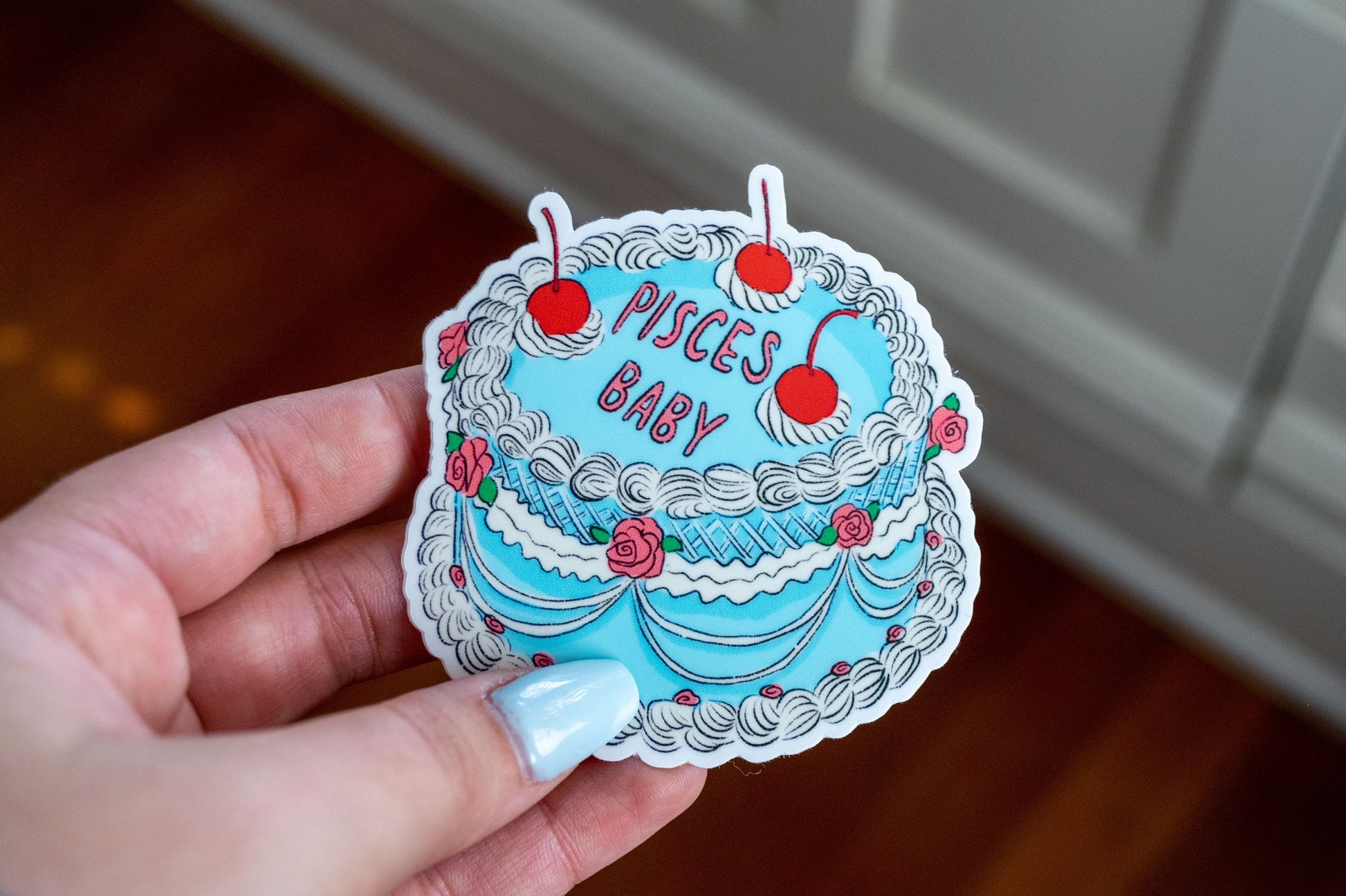 Pisces Cake Stickers | Fancy Cake Stickers | Astrology Stickers | Waterproof Stickers | Vinyl Stickers | Laptop Stickers | Stickers | Zodiac