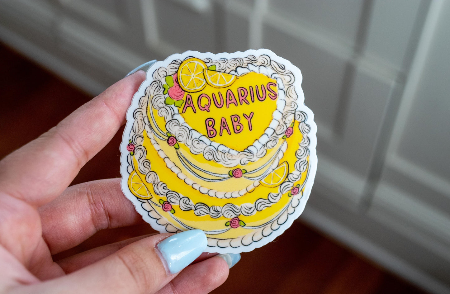 Aquarius Cake Stickers | Fancy Cake Stickers | Astrology Stickers | Waterproof Stickers | Vinyl Stickers | Laptop Stickers | Stickers|Zodiac