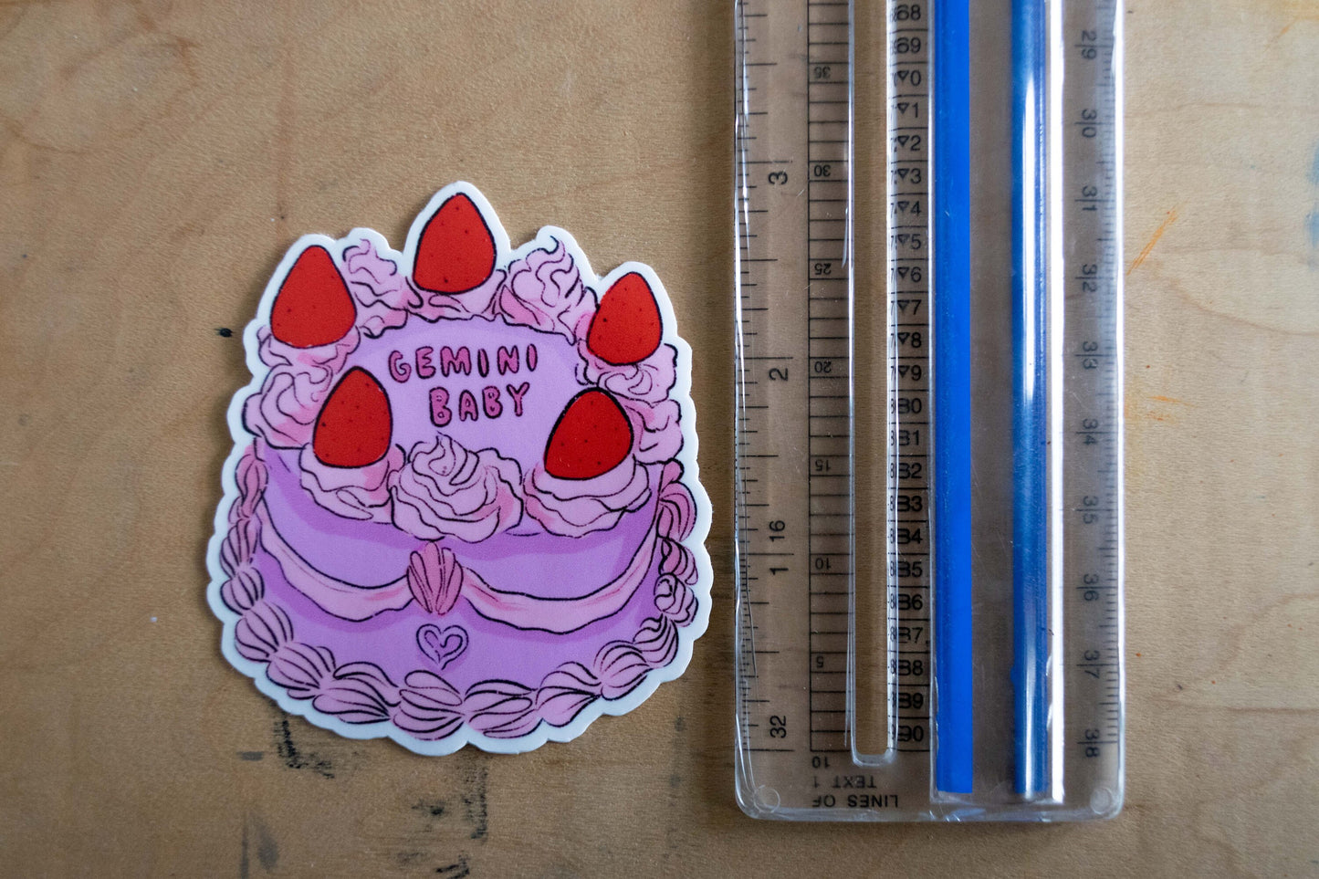 Gemini Cake Stickers | Fancy Cake Stickers | Astrology Stickers | Waterproof Stickers | Vinyl Stickers | Laptop Stickers | Stickers | Zodiac