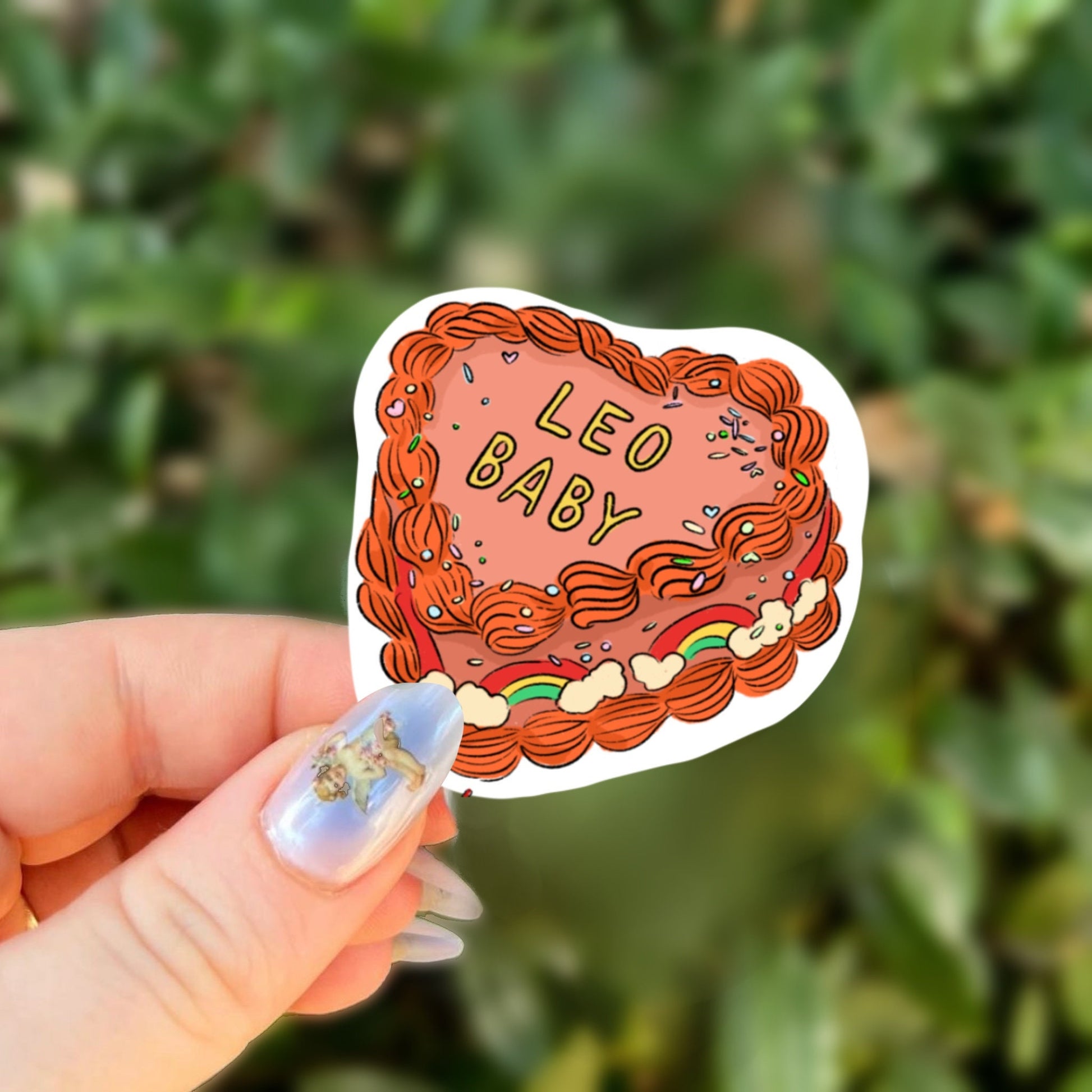 Leo Cake Stickers | Fancy Cake Stickers | Astrology Stickers | Waterproof Stickers | Vinyl Stickers | Laptop Stickers | Stickers | Zodiac