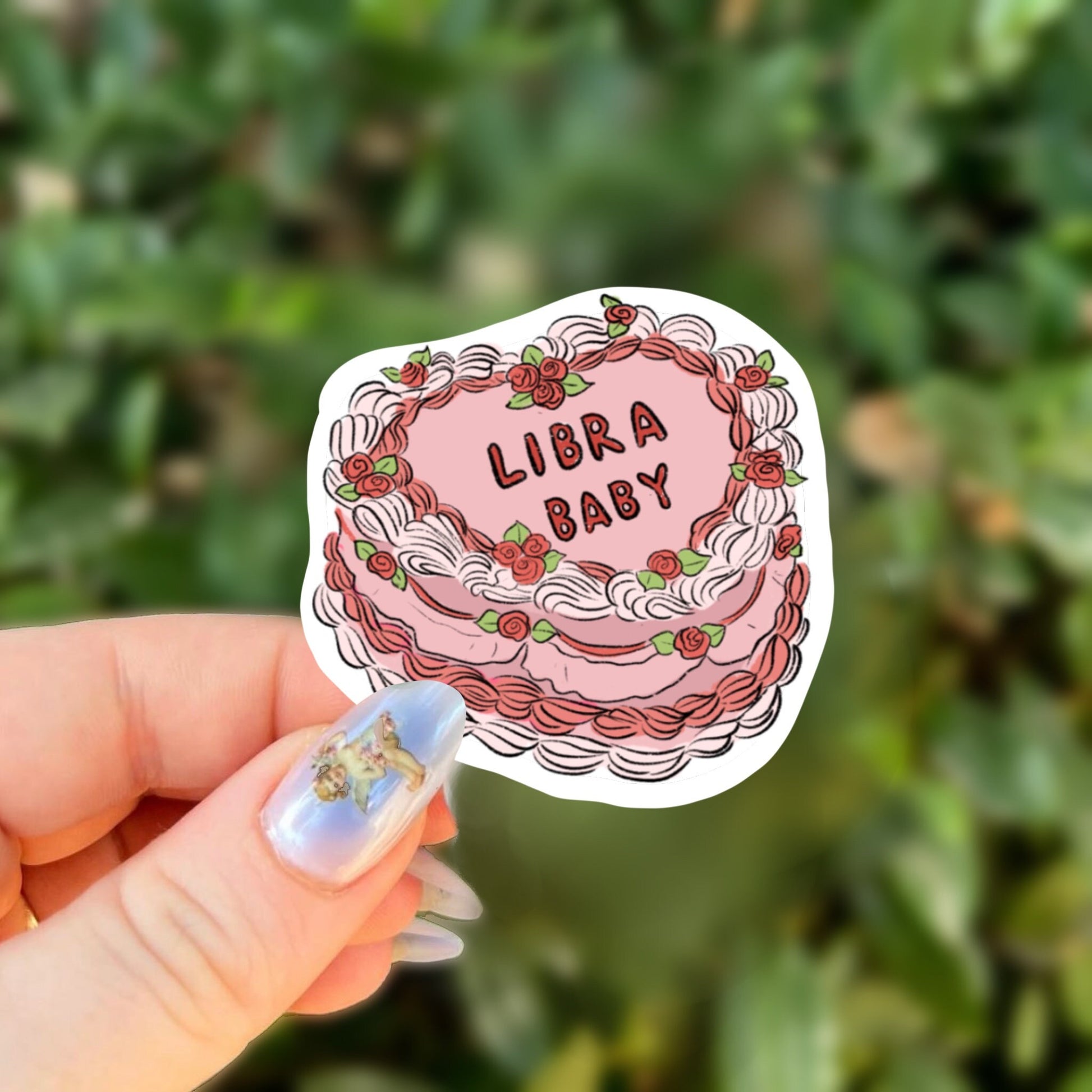 Libra Cake Stickers | Fancy Cake Stickers | Astrology Stickers | Waterproof Stickers | Vinyl Stickers | Laptop Stickers | Stickers | Zodiac