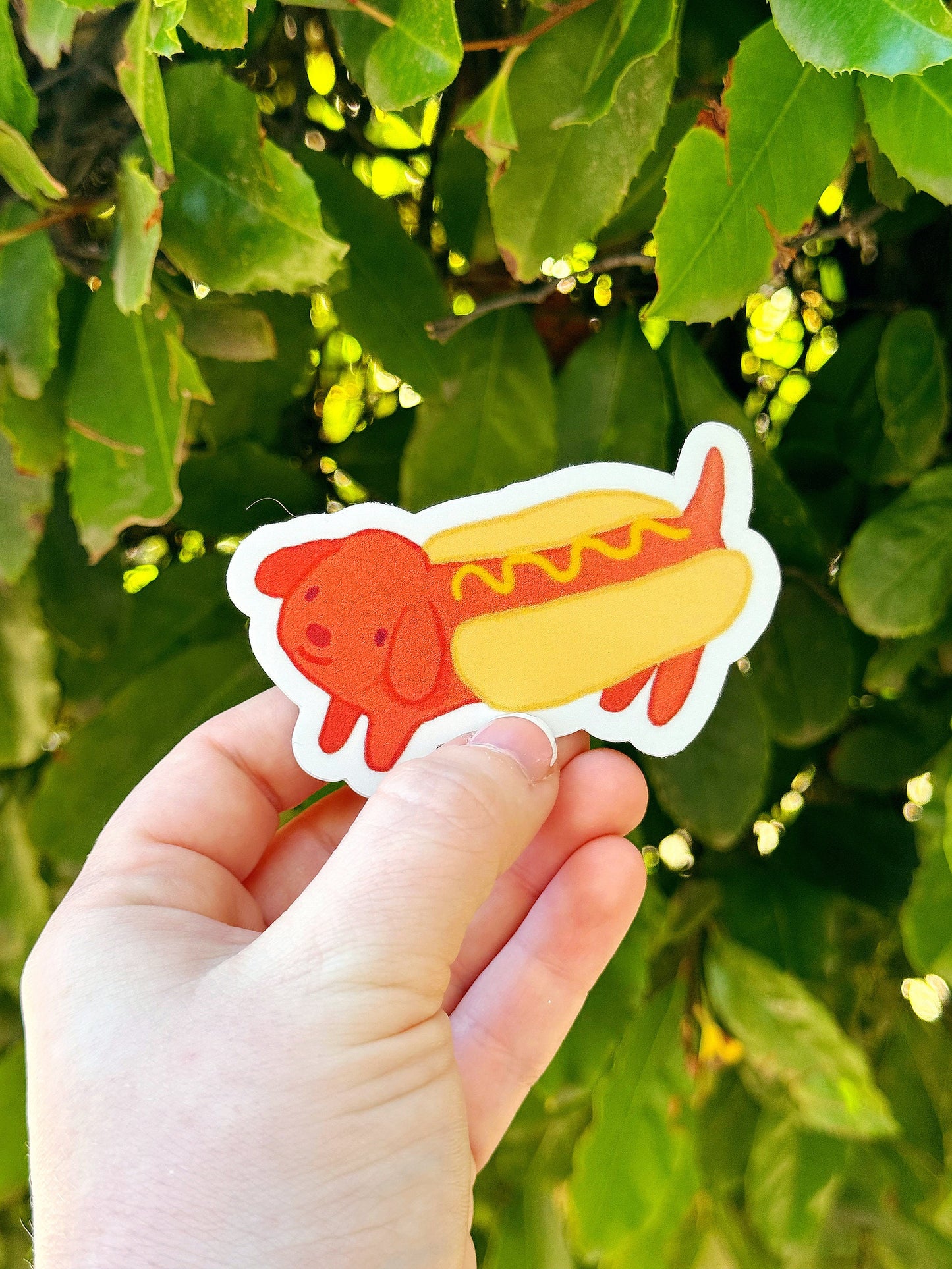 Hotdog Dog Sticker | Stickers for Hydroflask | Laptop Stickers | Waterproof Stickers | Puppy Sticker | Weiner Dog Sticker