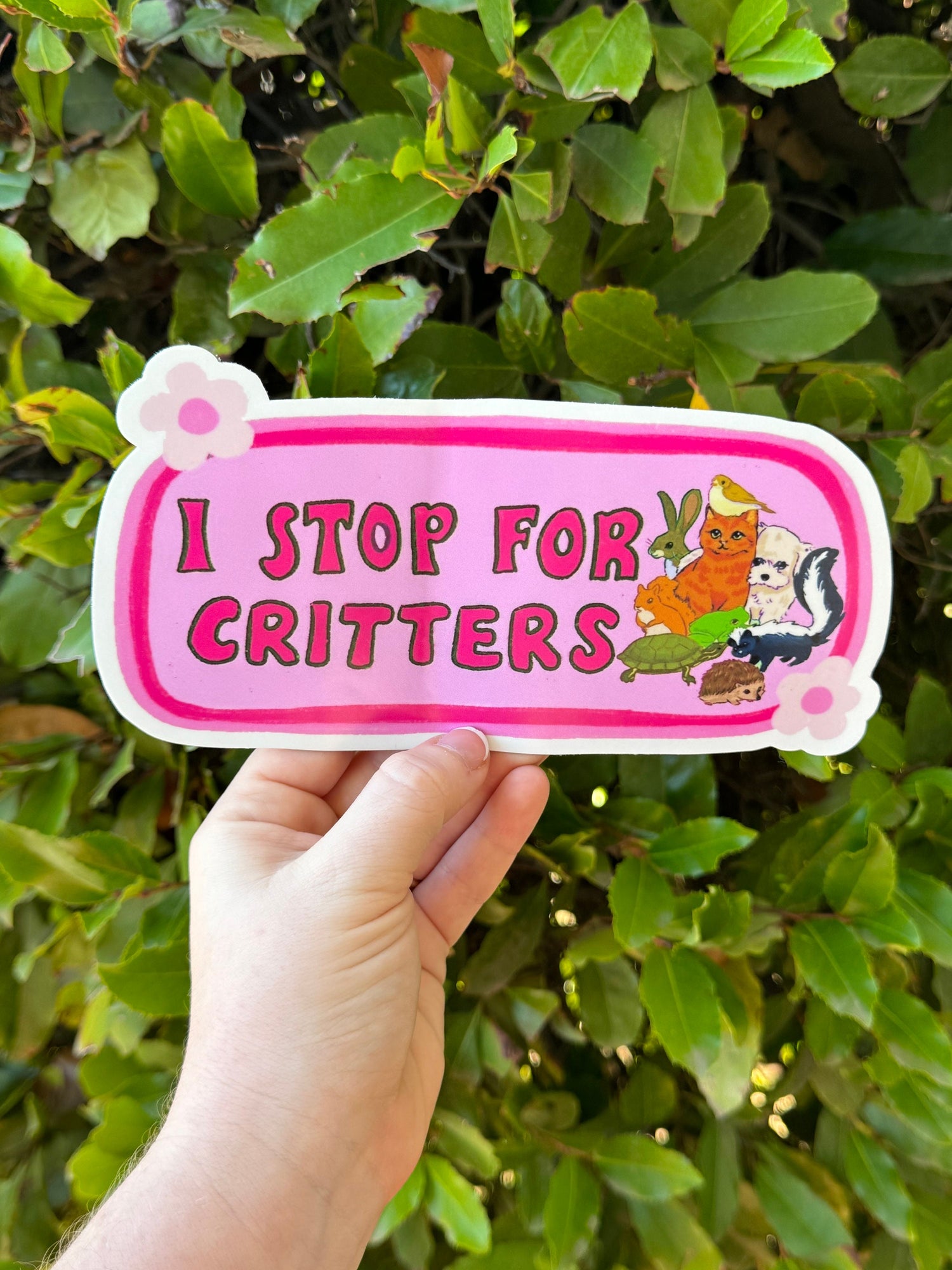 I Stop For Critters Bumper Sticker | Animal Lover Sticker | Stickers for Car | Bumper Stickers | Waterproof Stickers | Stickers