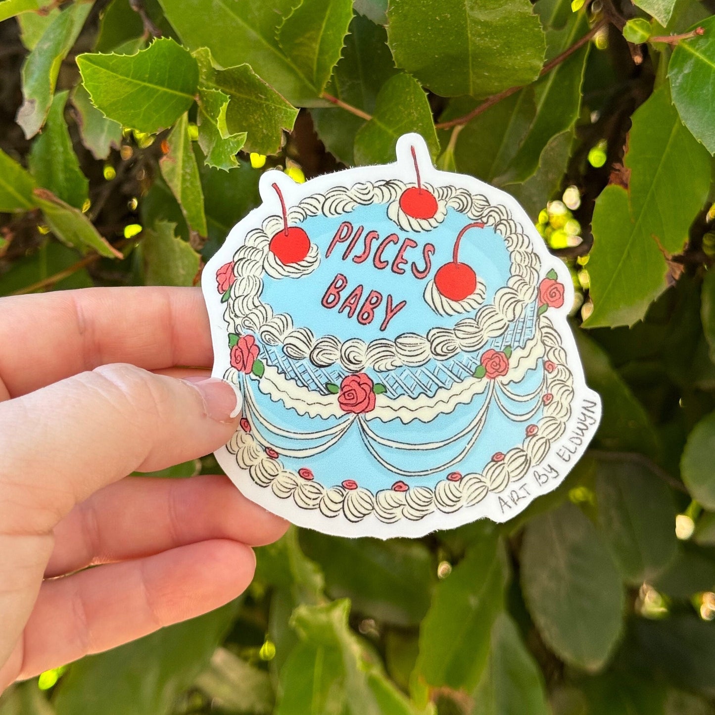 Pisces Cake Stickers | Fancy Cake Stickers | Astrology Stickers | Waterproof Stickers | Vinyl Stickers | Laptop Stickers | Stickers | Zodiac