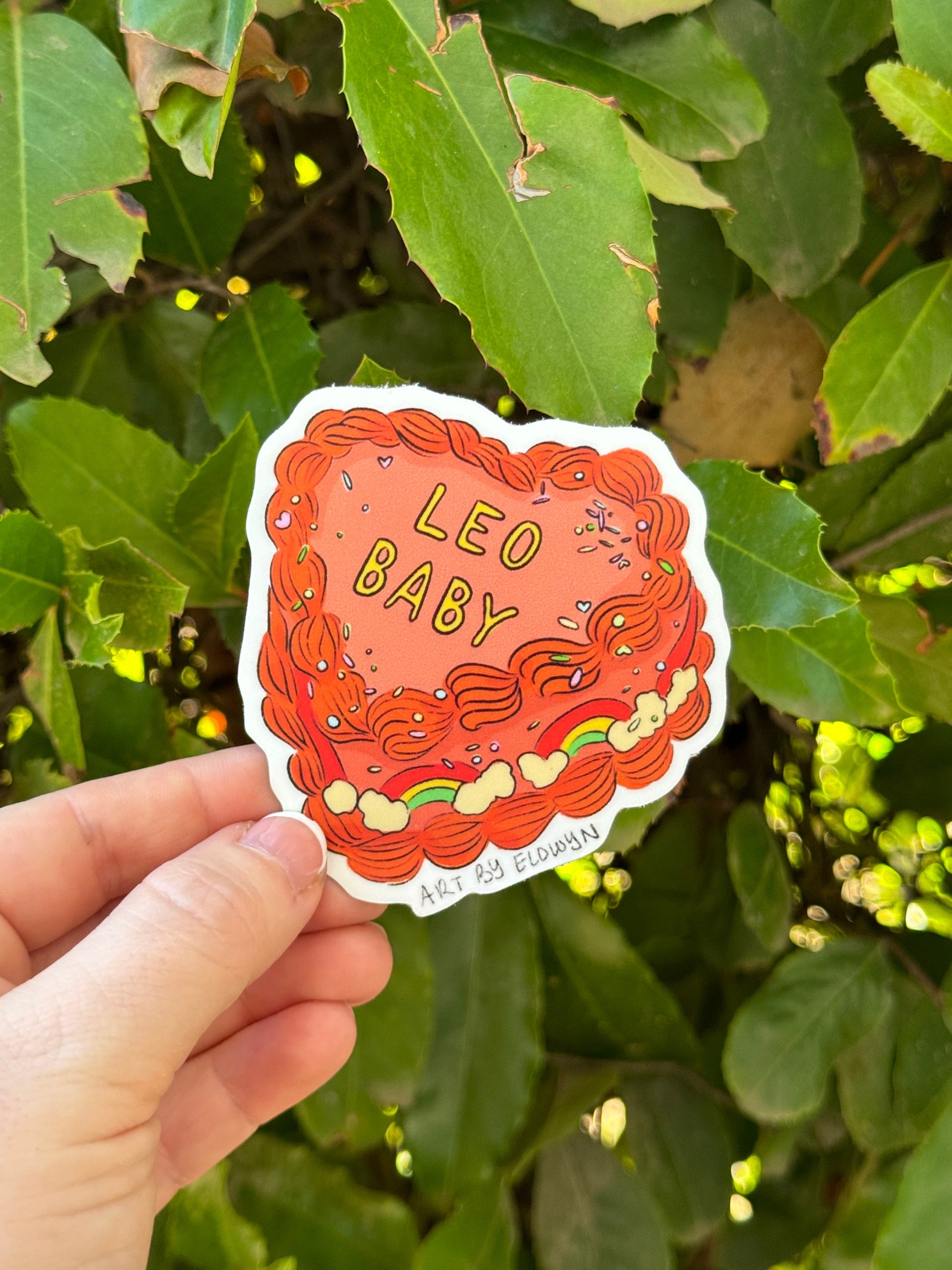 Leo Cake Stickers | Fancy Cake Stickers | Astrology Stickers | Waterproof Stickers | Vinyl Stickers | Laptop Stickers | Stickers | Zodiac