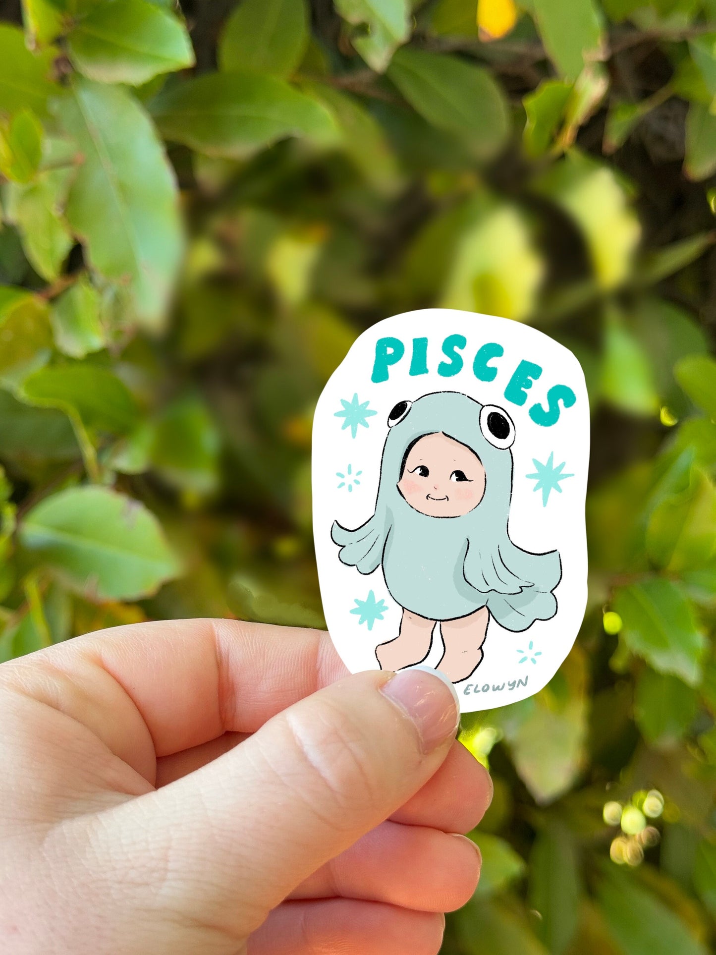 Pisces Cupid Baby Sticker | Waterproof Sticker | Laptop Stickers | Stickers for Hydroflask | Kewpie Sticker | Astrology Zodiac Stickers