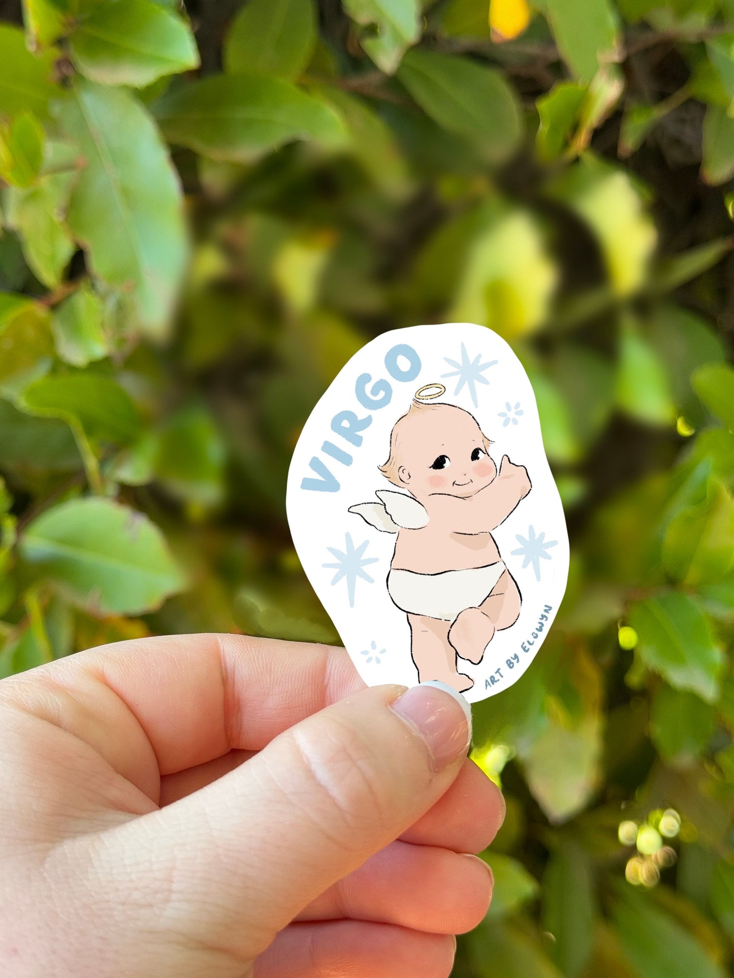 Virgo Cupid Baby Sticker | Waterproof Sticker | Laptop Stickers | Stickers for Hydroflask | Kewpie Sticker | Astrology Zodiac Stickers