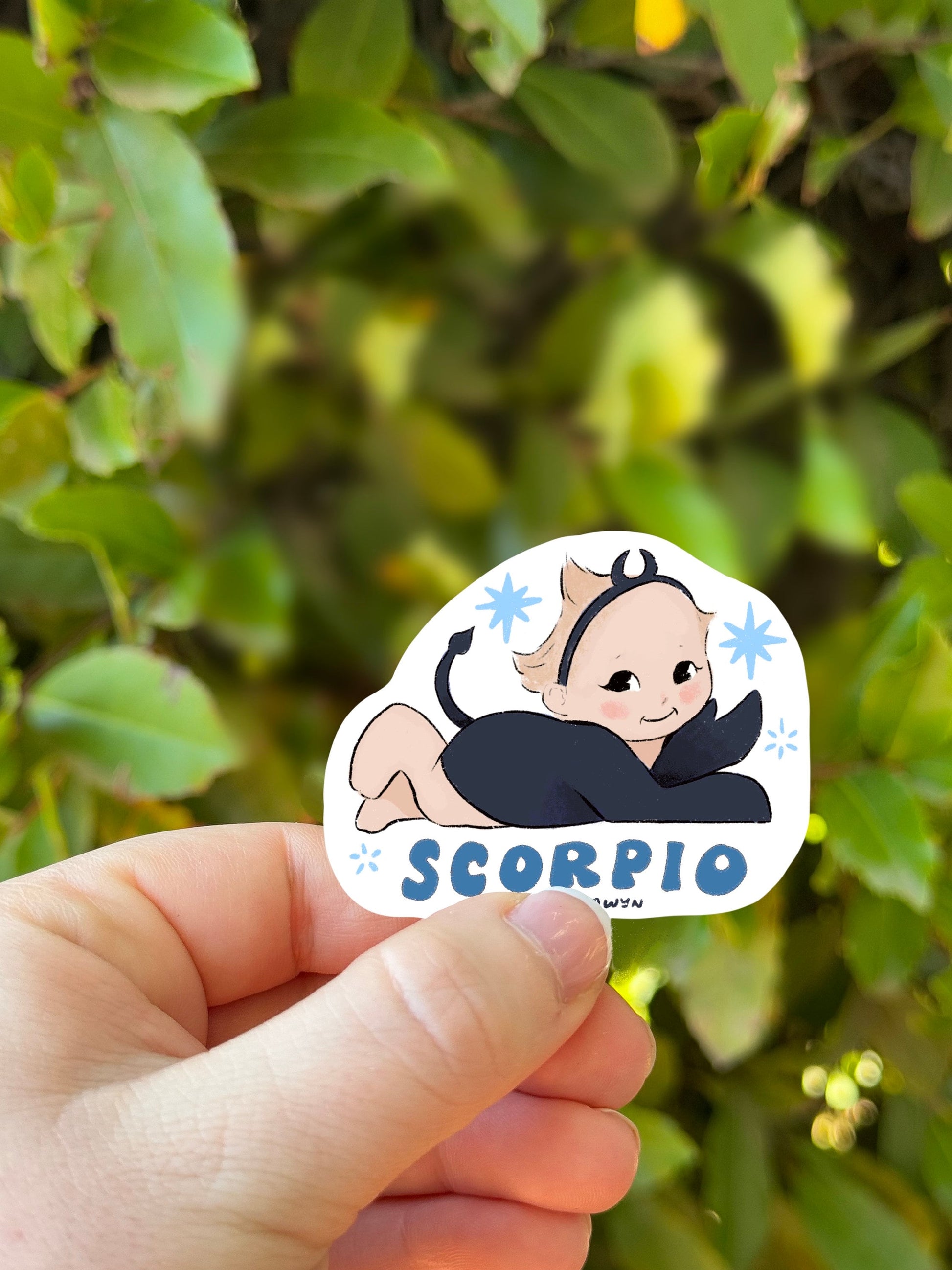 Scorpio Cupid Baby Sticker | Waterproof Sticker | Laptop Stickers | Stickers for Hydroflask | Kewpie Sticker | Astrology Zodiac Stickers