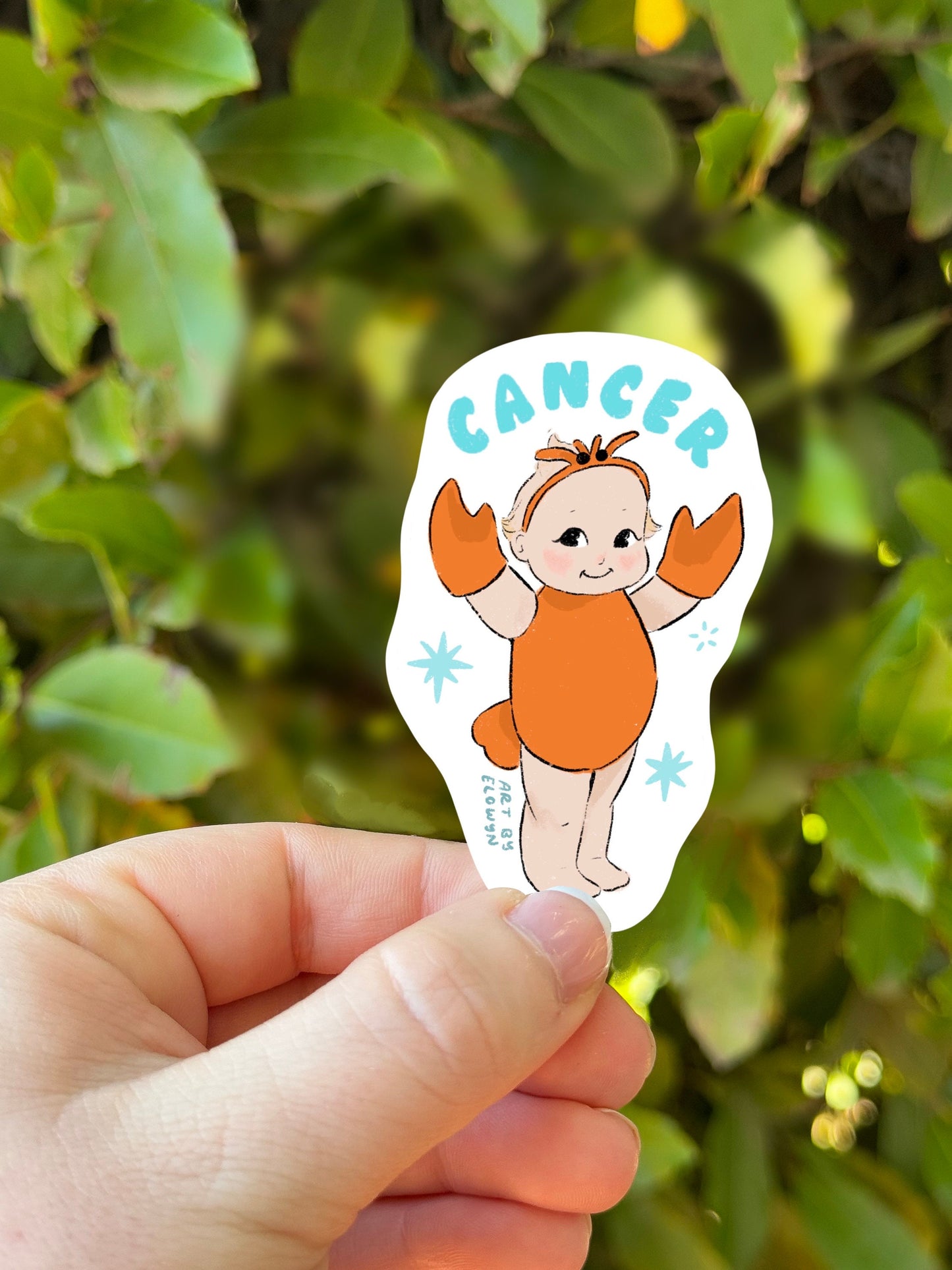 Cancer Cupid Baby Sticker | Waterproof Sticker | Laptop Stickers | Stickers for Hydroflask | Kewpie Sticker | Astrology Zodiac Stickers