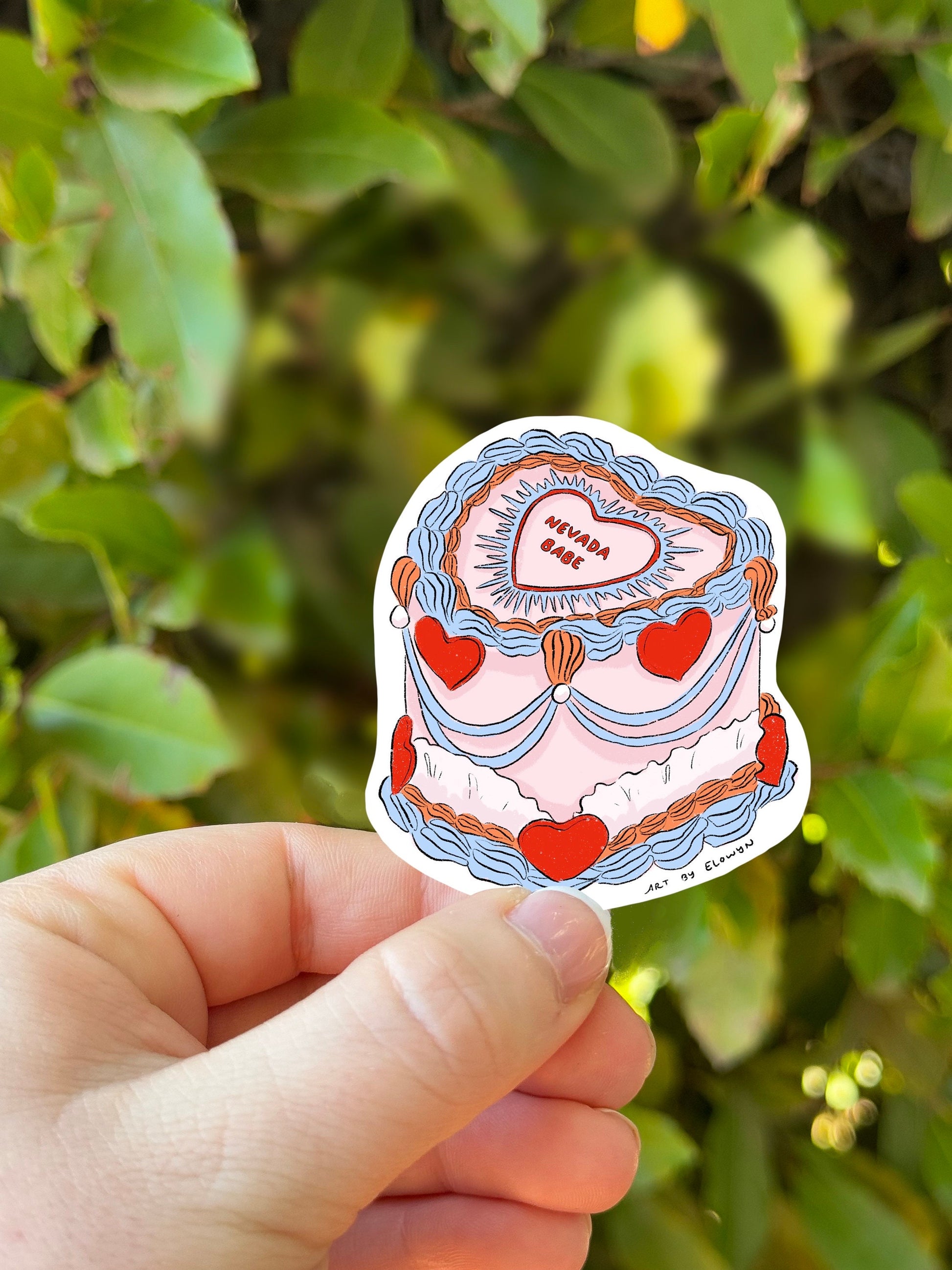 Nevada Babe Cake Stickers | Fancy Cake Stickers | Waterproof Stickers | Vinyl Stickers | Laptop Stickers | Stickers| State Cake Sticker