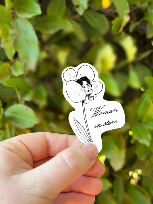 Woman in stem Sticker | Women In STEM Sticker | Science girl academia Sticker | Waterproof Sticker | Stickers for Hydroflask