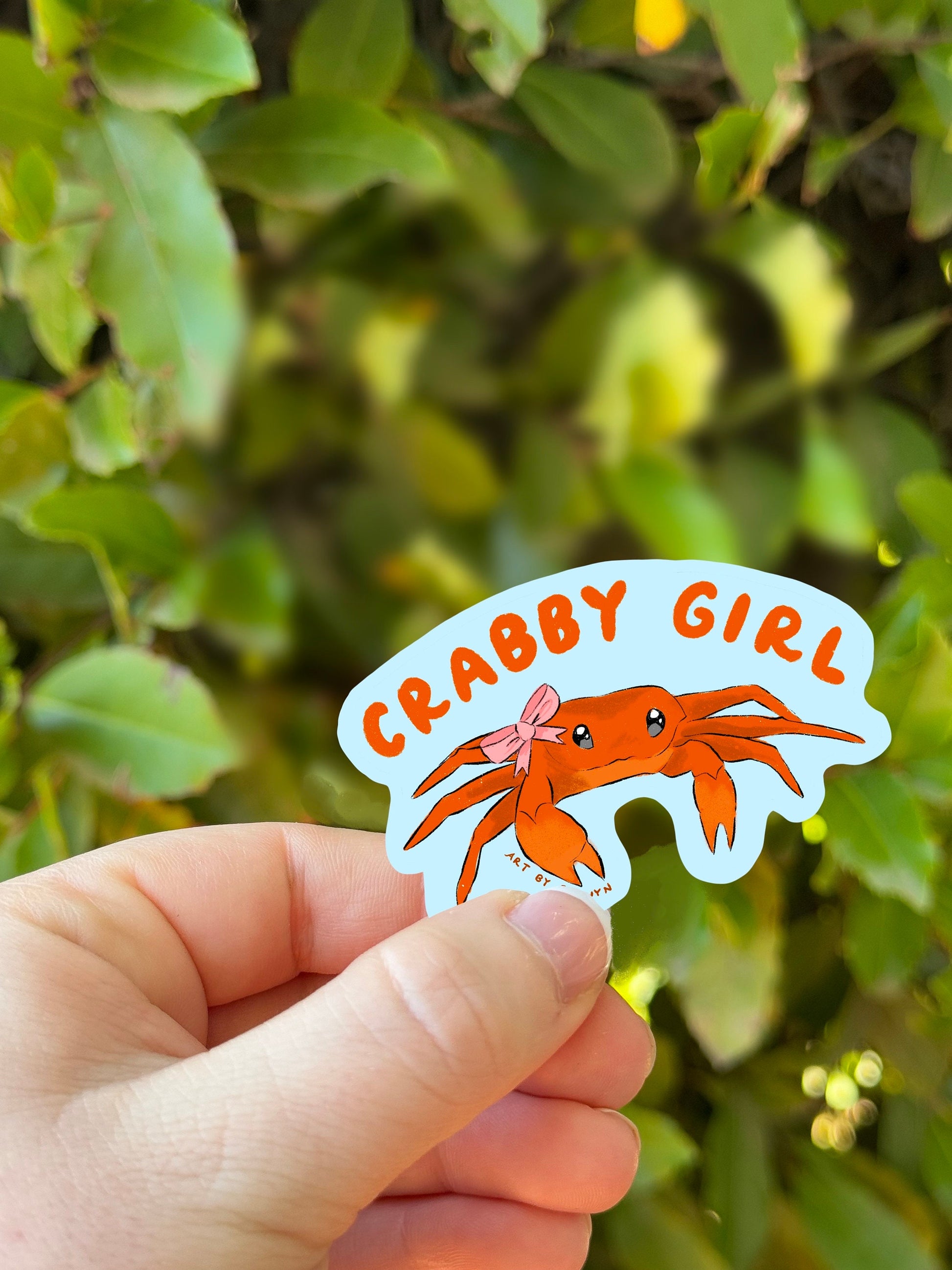 Crabby Girl Sticker | Stickers for Hydroflask | Laptop Stickers | Waterproof Stickers | Crab Cancer Season Stickers