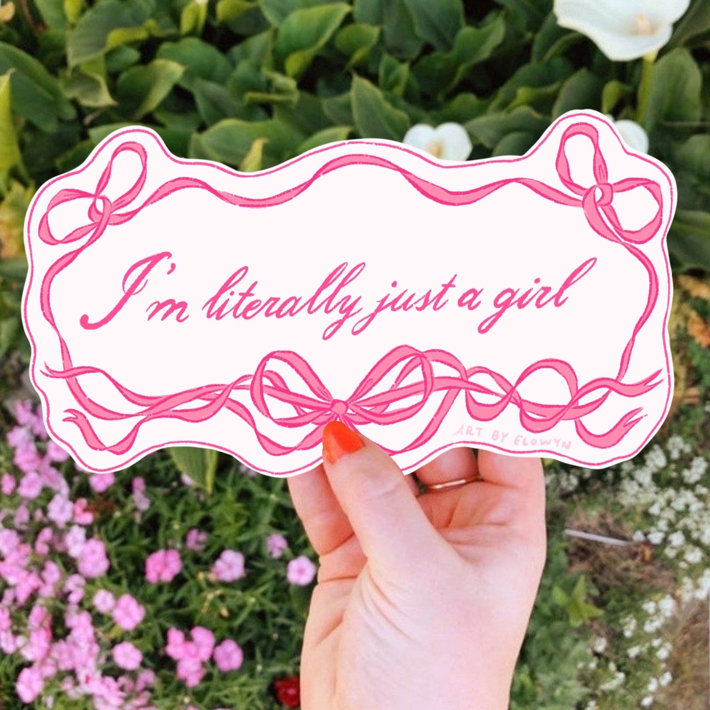 I’m Literally Just A Girl Bumper Sticker | Cute Sticker | Stickers for Car | Bumper Stickers | Waterproof Stickers | Stickers