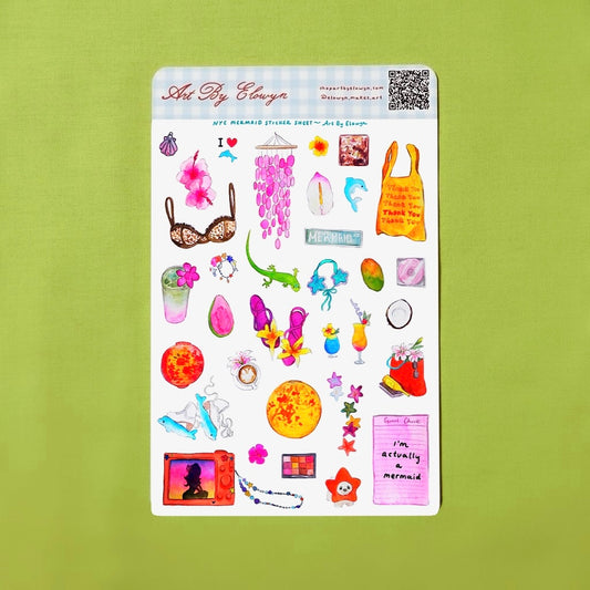 NYC Mermaid Sticker Sheet